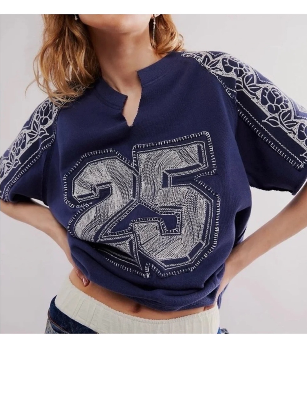 Free People Rose sweatshirt
